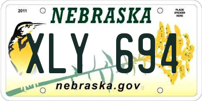 NE license plate XLY694