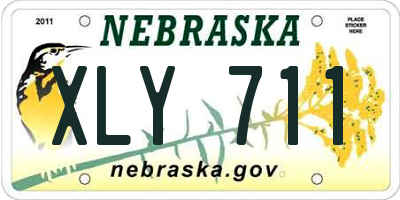 NE license plate XLY711