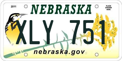 NE license plate XLY751