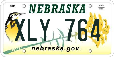NE license plate XLY764