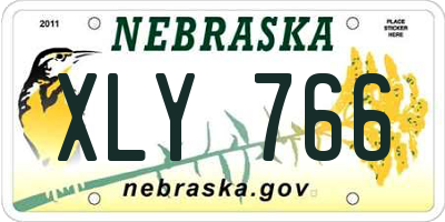 NE license plate XLY766