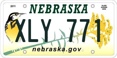 NE license plate XLY771