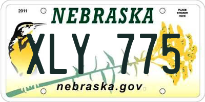 NE license plate XLY775