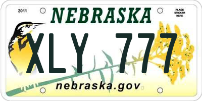 NE license plate XLY777
