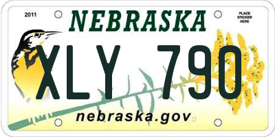 NE license plate XLY790