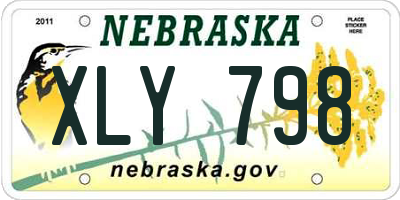 NE license plate XLY798