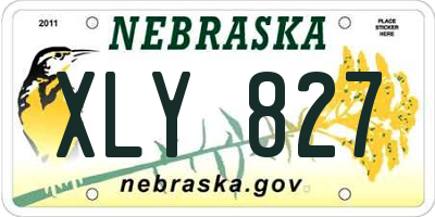 NE license plate XLY827