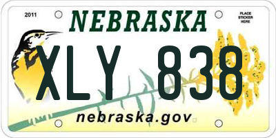 NE license plate XLY838