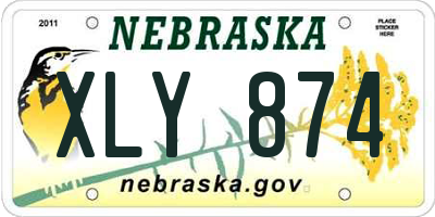 NE license plate XLY874