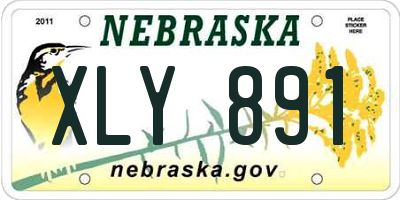 NE license plate XLY891