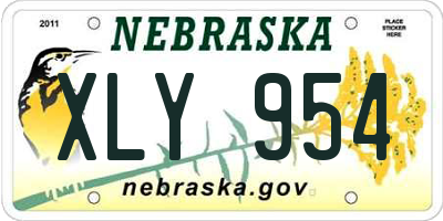 NE license plate XLY954