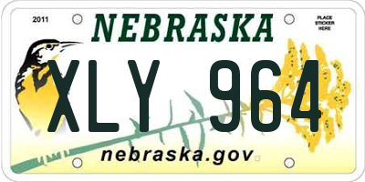 NE license plate XLY964