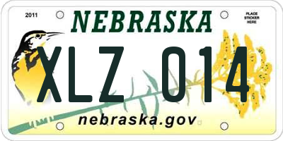 NE license plate XLZ014
