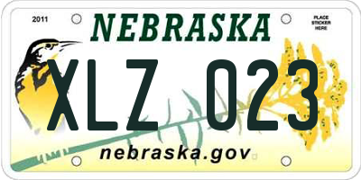 NE license plate XLZ023