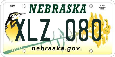 NE license plate XLZ080