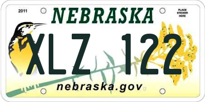 NE license plate XLZ122