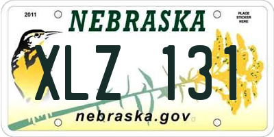 NE license plate XLZ131