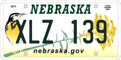 NE license plate XLZ139