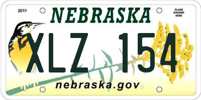 NE license plate XLZ154