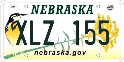 NE license plate XLZ155