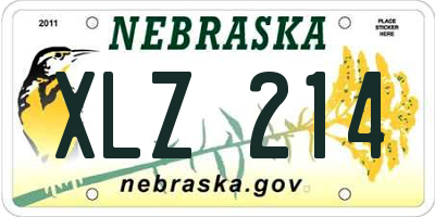 NE license plate XLZ214
