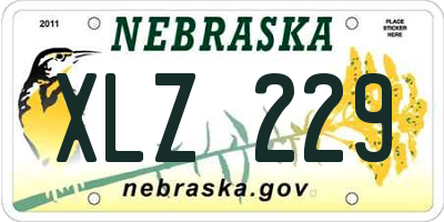 NE license plate XLZ229