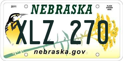 NE license plate XLZ270