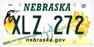 NE license plate XLZ272