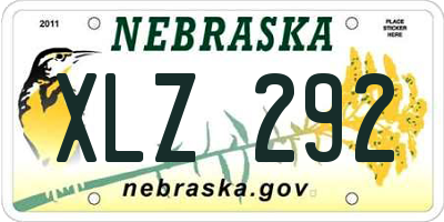 NE license plate XLZ292