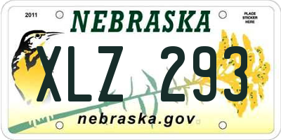 NE license plate XLZ293