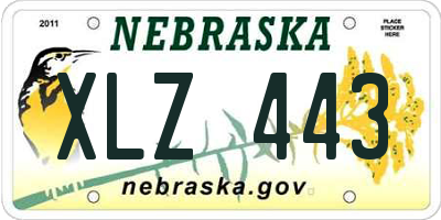 NE license plate XLZ443