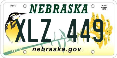 NE license plate XLZ449