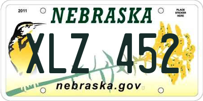 NE license plate XLZ452