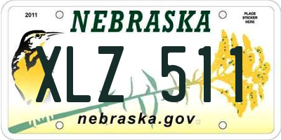 NE license plate XLZ511