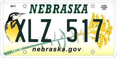 NE license plate XLZ517