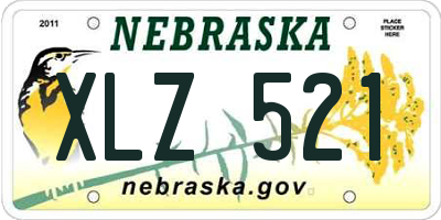 NE license plate XLZ521
