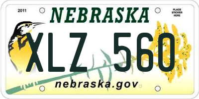NE license plate XLZ560