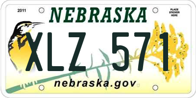 NE license plate XLZ571