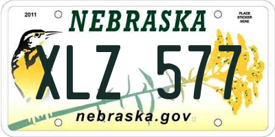 NE license plate XLZ577
