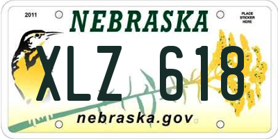 NE license plate XLZ618