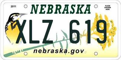 NE license plate XLZ619