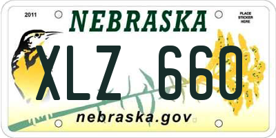NE license plate XLZ660