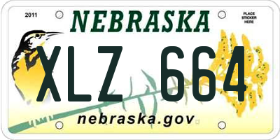 NE license plate XLZ664