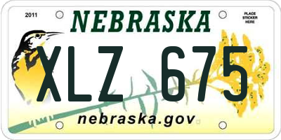 NE license plate XLZ675
