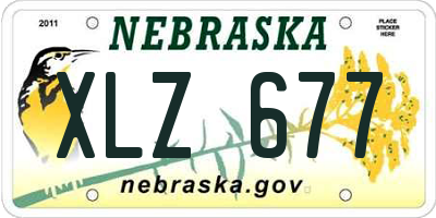 NE license plate XLZ677