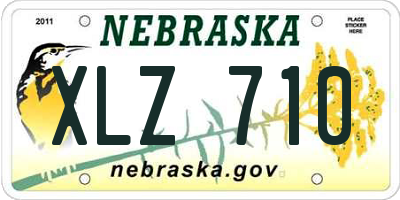 NE license plate XLZ710
