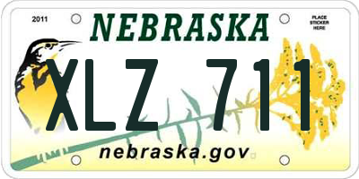 NE license plate XLZ711