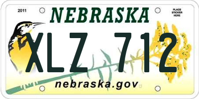 NE license plate XLZ712