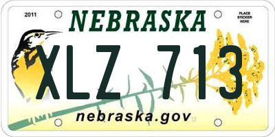 NE license plate XLZ713