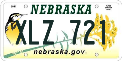 NE license plate XLZ721